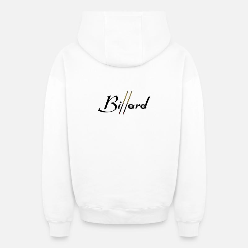 Billard - Sweat à capuche unisexe zippé oversize épais SPREAD - blanc