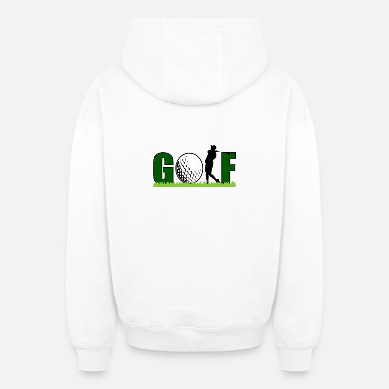 Golf - Sweat à capuche unisexe zippé oversize épais SPREAD - blanc