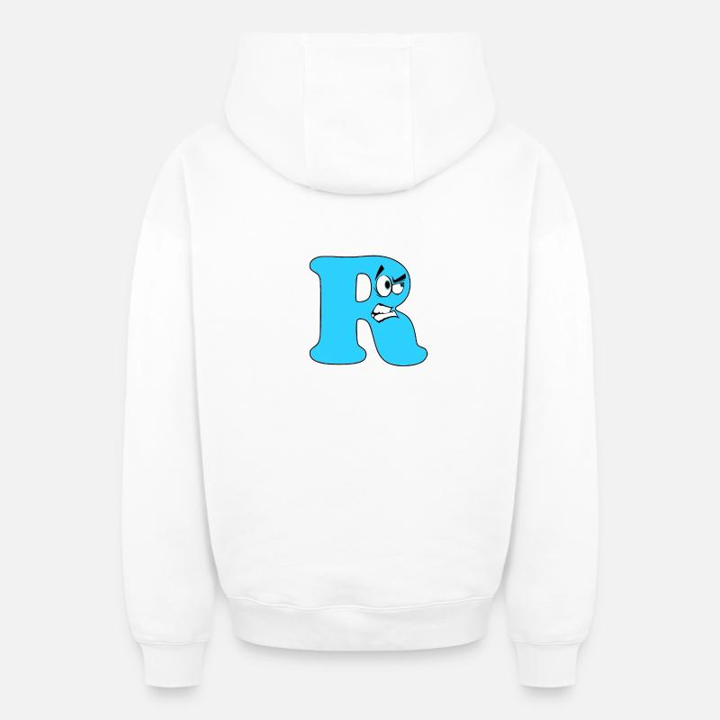 R - Sweat à capuche unisexe zippé oversize épais SPREAD - blanc