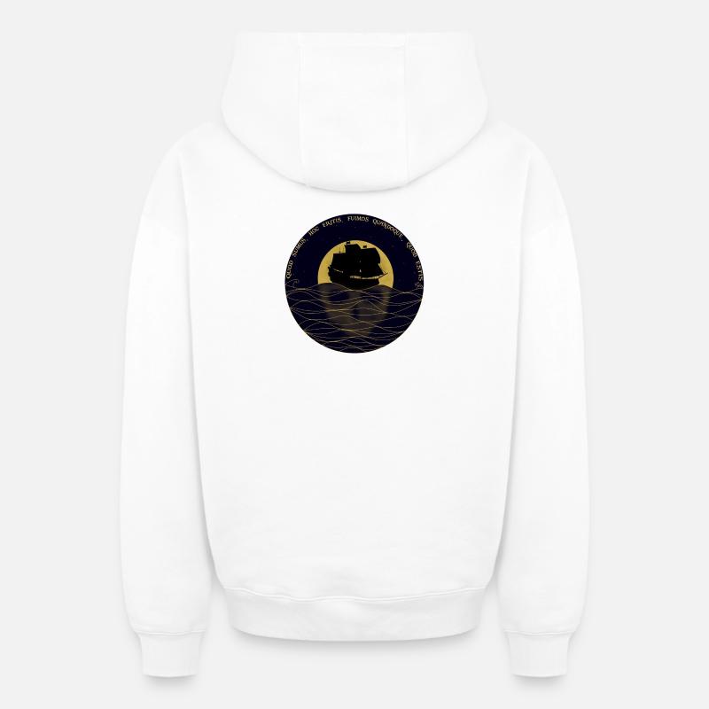 Eritis quod sumus hoc - Sweat à capuche unisexe zippé oversize épais SPREAD - blanc