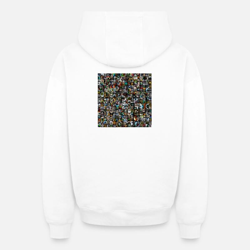 Scopesthésie - Sweat à capuche unisexe zippé oversize épais SPREAD - blanc