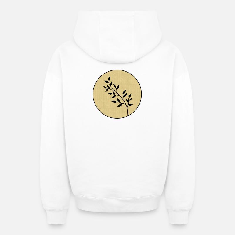 Branche - Sweat à capuche unisexe zippé oversize épais SPREAD - blanc