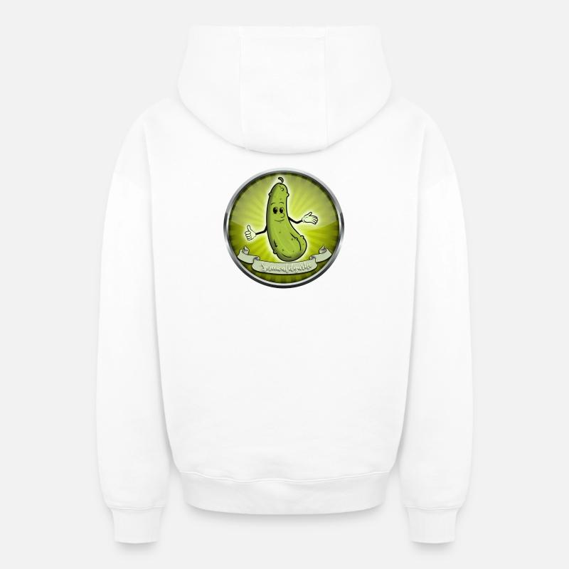 Concombre de Spreewald - Sweat à capuche unisexe zippé oversize épais SPREAD - blanc
