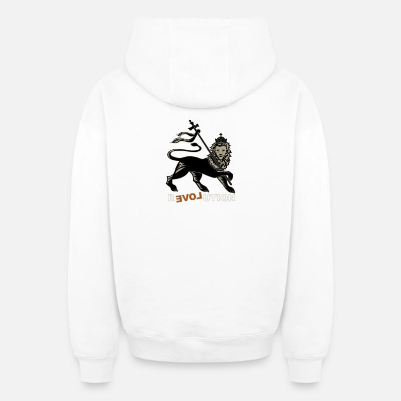 Réadoration - Sweat à capuche unisexe zippé oversize épais SPREAD - blanc