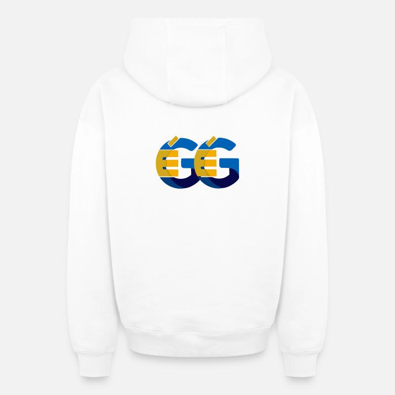 Gégé - Sweat à capuche unisexe zippé oversize épais SPREAD - blanc