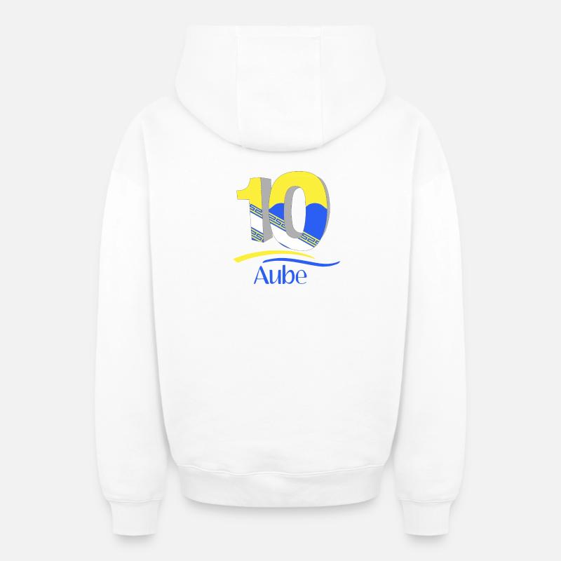 Aube - Sweat à capuche unisexe zippé oversize épais SPREAD - blanc