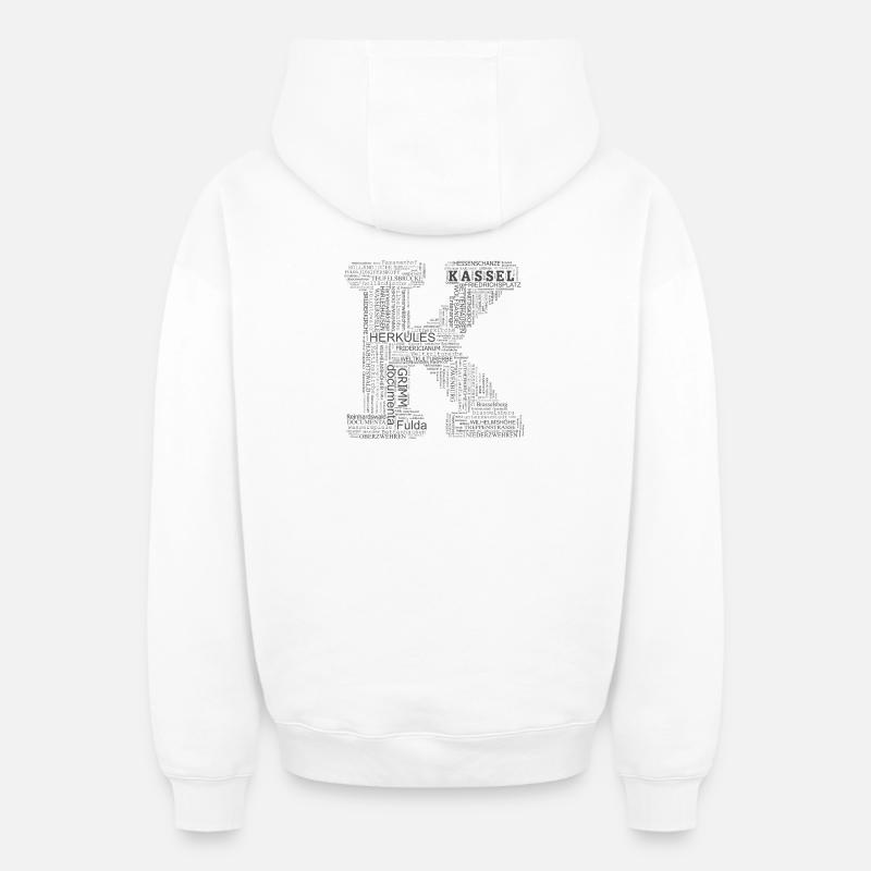 motiv_kassel_k2 - Sweat à capuche unisexe zippé oversize épais SPREAD - blanc