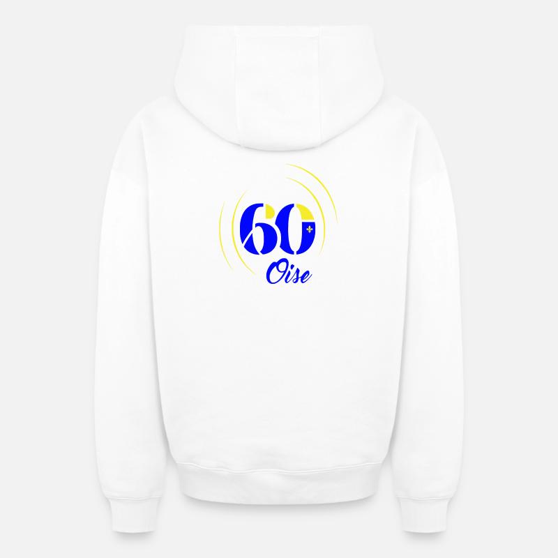 Oise - Sweat à capuche unisexe zippé oversize épais SPREAD - blanc