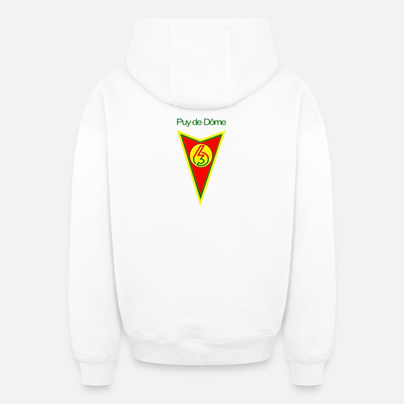 Puy de Dôme - Oversized Heavyweight Unisex Zip Hoodie - Weiß