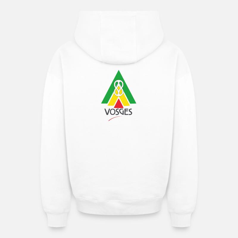 Vosges - Sweat à capuche unisexe zippé oversize épais SPREAD - blanc