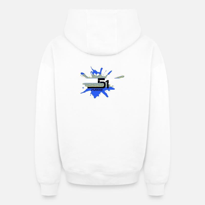 Marne - Sweat à capuche unisexe zippé oversize épais SPREAD - blanc