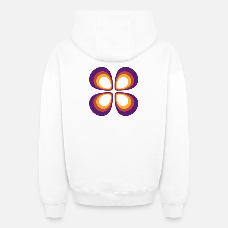 Orbitale positive 2 - Sweat à capuche unisexe zippé oversize épais SPREAD - blanc