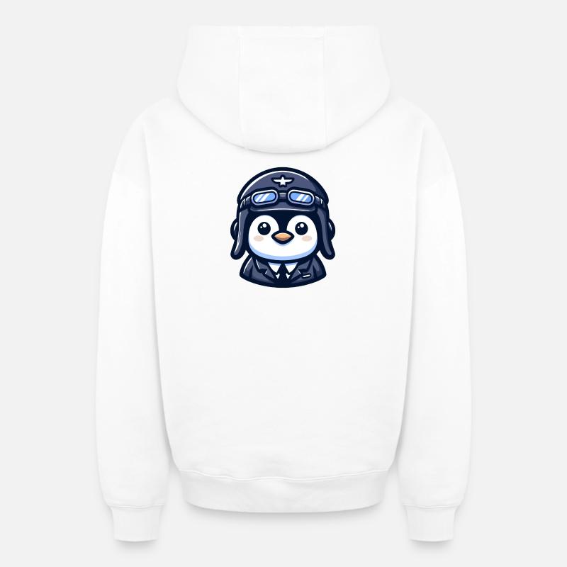 Flug der Eispiloten - Oversized Heavyweight Unisex Zip Hoodie - Weiß