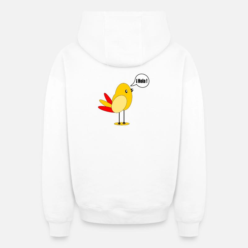SPANIEN LÄNDERFAHNE SPANISCH VOGEL - Oversized Heavyweight Unisex Zip Hoodie - Weiß