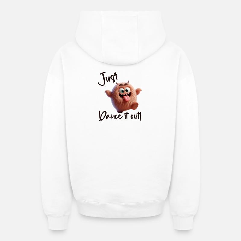 Il suffit de danser ! - Sweat à capuche unisexe zippé oversize épais SPREAD - blanc