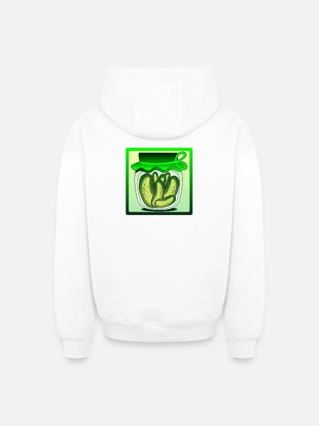 GEWÜRZGURKEN ESSIGGURKEN GURKENSALAT GURKE - Oversized Heavyweight Unisex Zip Hoodie - Weiß