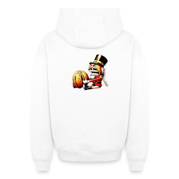 Kampf des Nussknackers der letzte Widerstand - Oversized Heavyweight Unisex Zip Hoodie - Weiß - Hinten - AI Model Male 178 light (178cm)