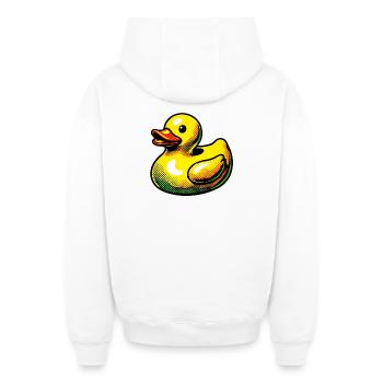 Ente Ente Ente Ente Ente - Oversized Heavyweight Unisex Zip Hoodie - Weiß - Hinten - AI Model Male 178 light (178cm)