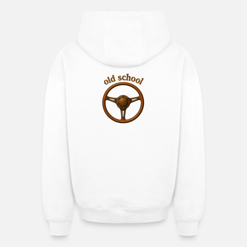volant old school - Sweat à capuche unisexe zippé oversize épais SPREAD - blanc
