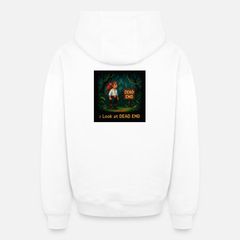 Regardez Dead End - Sweat à capuche unisexe zippé oversize épais SPREAD - blanc
