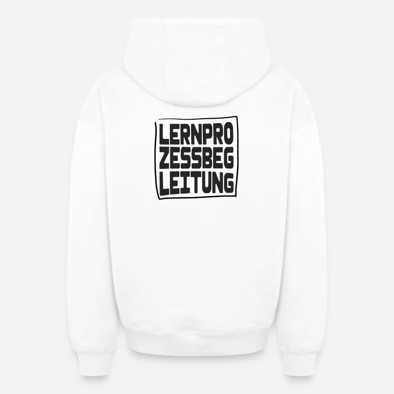 Lernprozessbegleitung - Oversized Heavyweight Unisex Zip Hoodie - Weiß