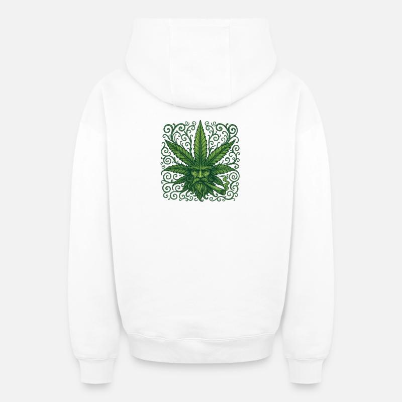 Hauts Gardiens Verts - Sweat à capuche unisexe zippé oversize épais SPREAD - blanc