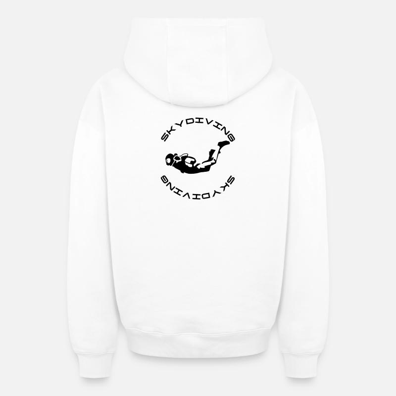 Parachutiste - Sweat à capuche unisexe zippé oversize épais SPREAD - blanc