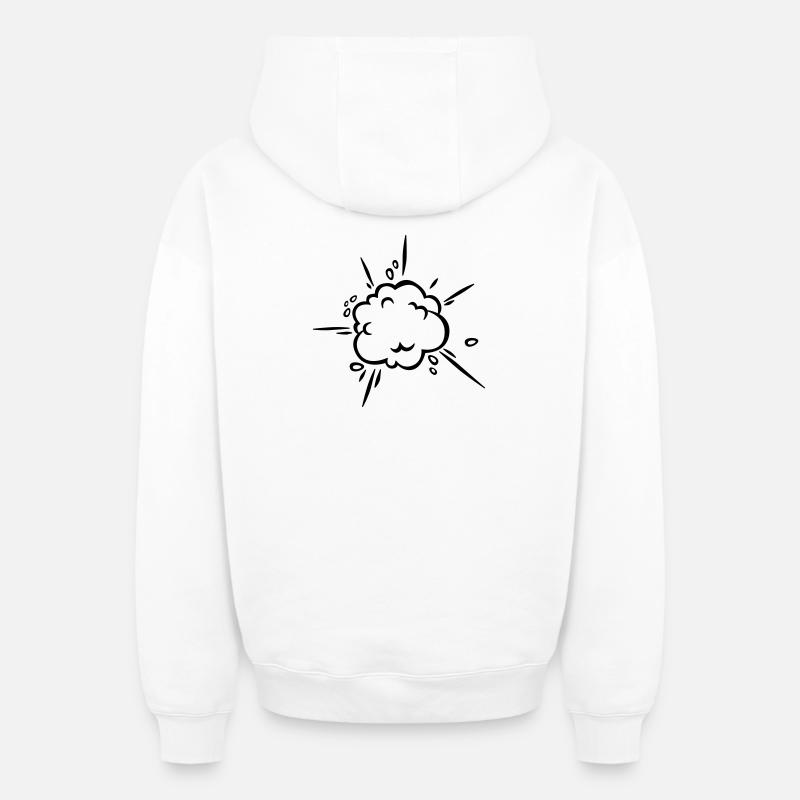 Comic Staubwolke - Oversized Heavyweight Unisex Zip Hoodie - Weiß