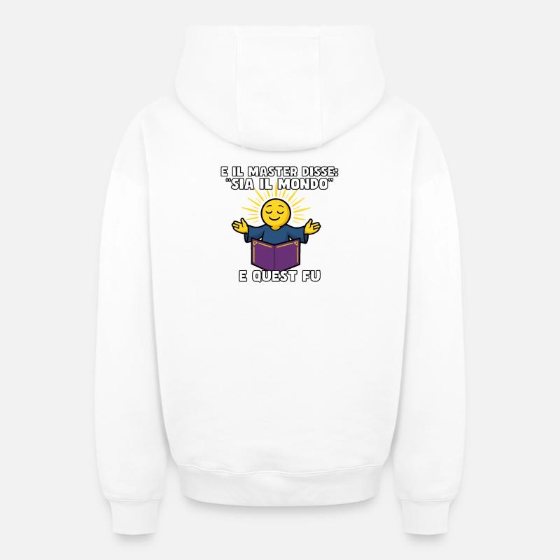 Que le monde – Et c’était - Sweat à capuche unisexe zippé oversize épais SPREAD - blanc