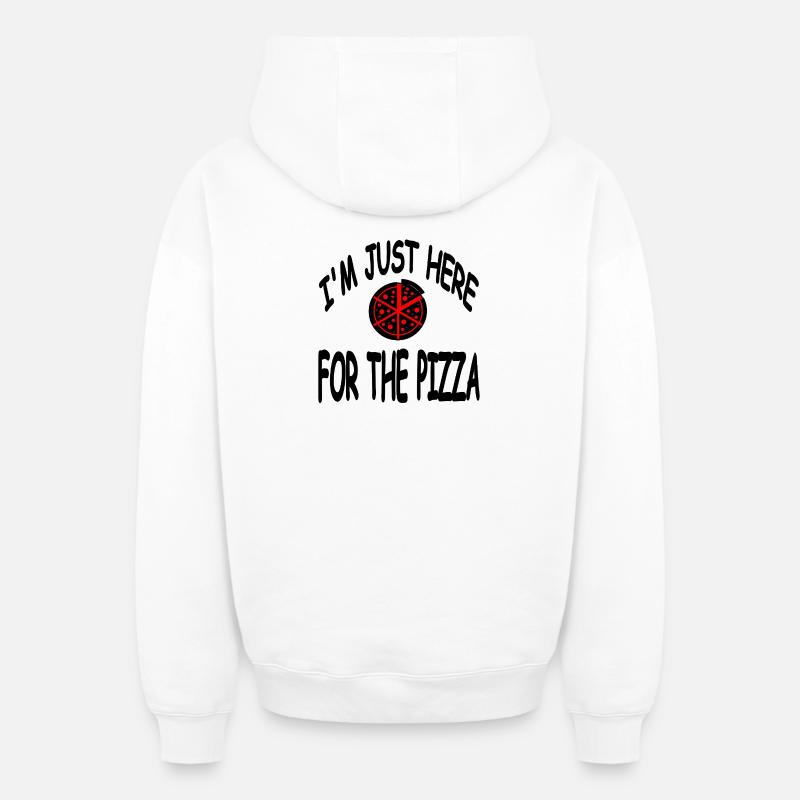 Pizza - Sweat à capuche unisexe zippé oversize épais SPREAD - blanc