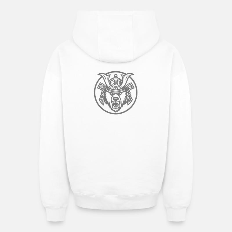 Unsere grauen Samurai - Oversized Heavyweight Unisex Zip Hoodie - Weiß