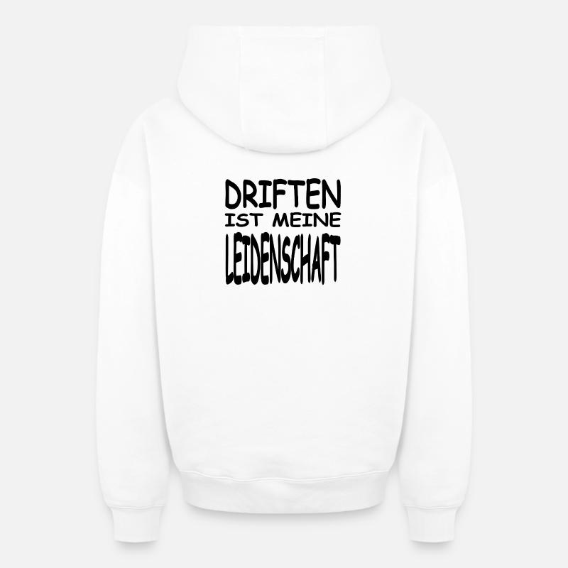 dériver - Sweat à capuche unisexe zippé oversize épais SPREAD - blanc