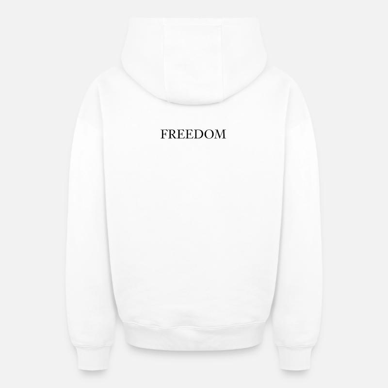 Chemise Freedom - Sweat à capuche unisexe zippé oversize épais SPREAD - blanc