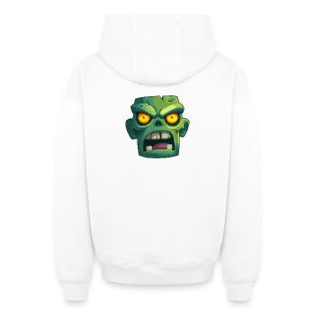 Zombie for Halloween Party - Oversized Heavyweight Unisex Zip Hoodie - white - Back - AI Model Male 178 light (178cm)