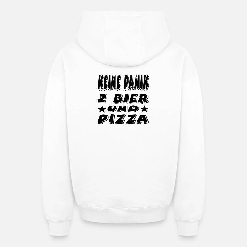 Bière - Sweat à capuche unisexe zippé oversize épais SPREAD - blanc