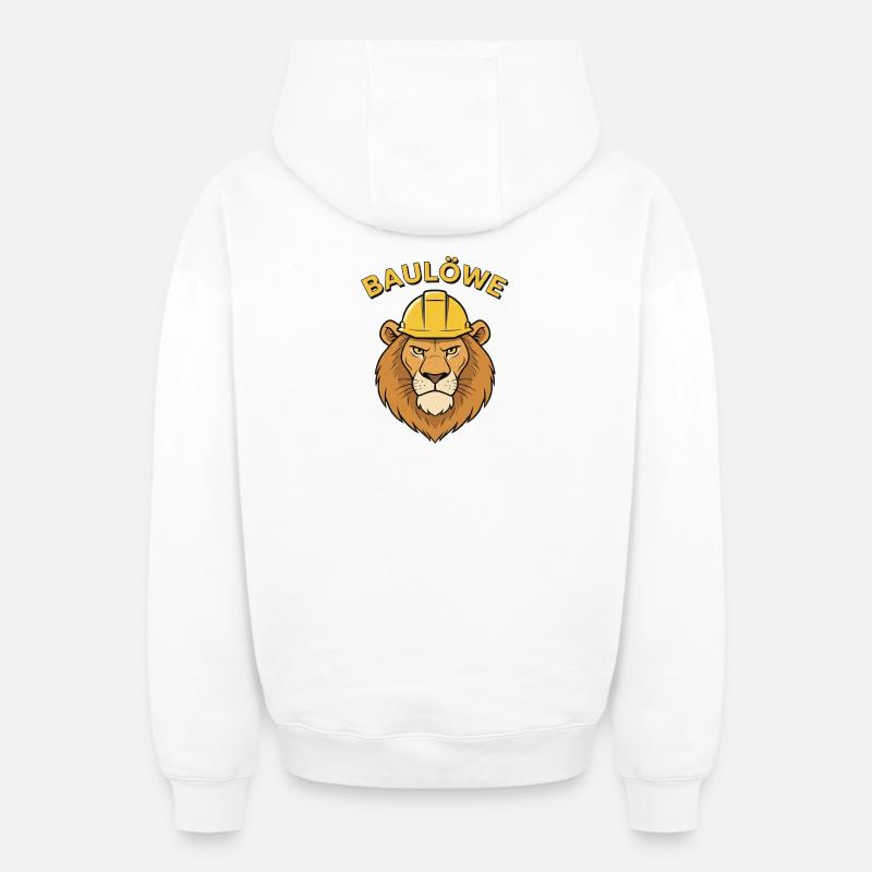 Magnat de la construction - Sweat à capuche unisexe zippé oversize épais SPREAD - blanc