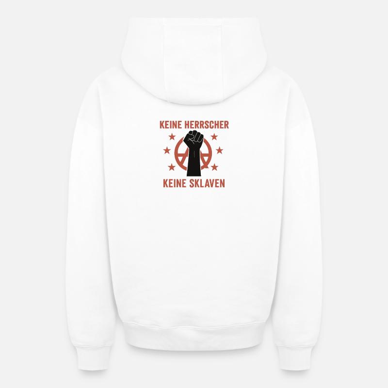 Pas de règles - Sweat à capuche unisexe zippé oversize épais SPREAD - blanc