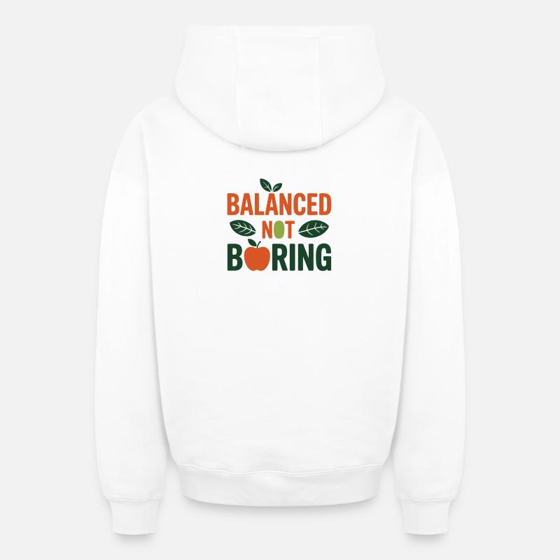 Diététicienne professionnelle équilibrée, pas ennuyeuse, - Sweat à capuche unisexe zippé oversize épais SPREAD - blanc