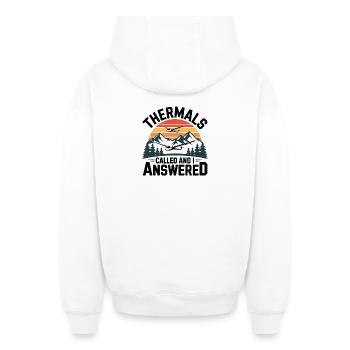 Glider Thermik ruft, ich antworte– Segelflug - Oversized Heavyweight Unisex Zip Hoodie - Weiß - Hinten - AI Model Male 178 light (178cm)