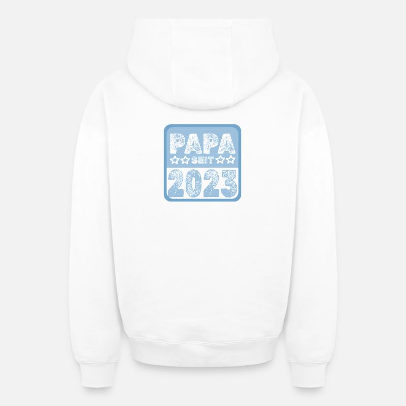 2023 - Sweat à capuche unisexe zippé oversize épais SPREAD - blanc
