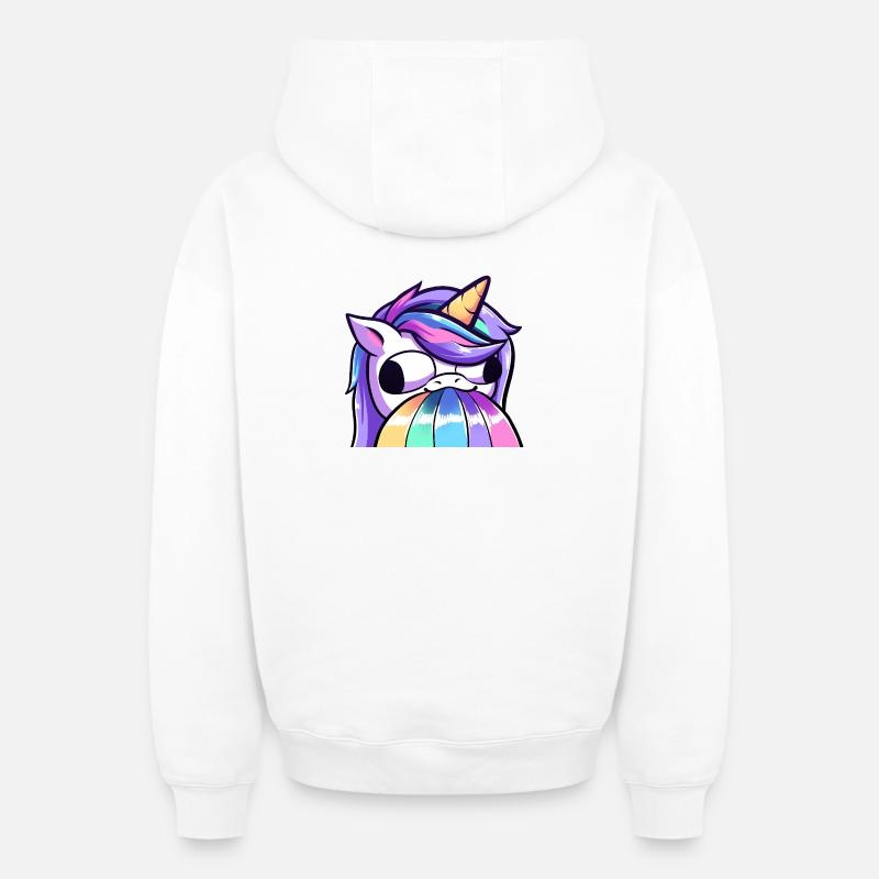 Lya derp - Sweat à capuche unisexe zippé oversize épais SPREAD - blanc