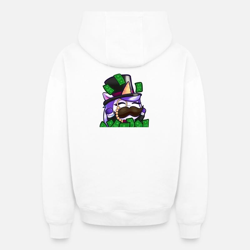 Lya Geldregen - Sweat à capuche unisexe zippé oversize épais SPREAD - blanc