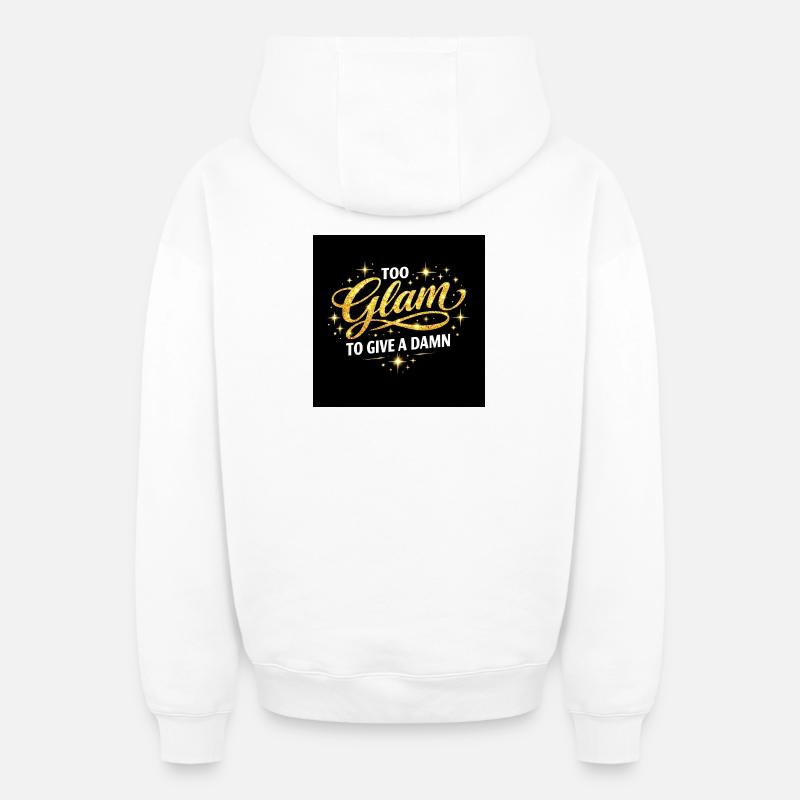 Trop glamour pour s’en soucier - Sweat à capuche unisexe zippé oversize épais SPREAD - blanc