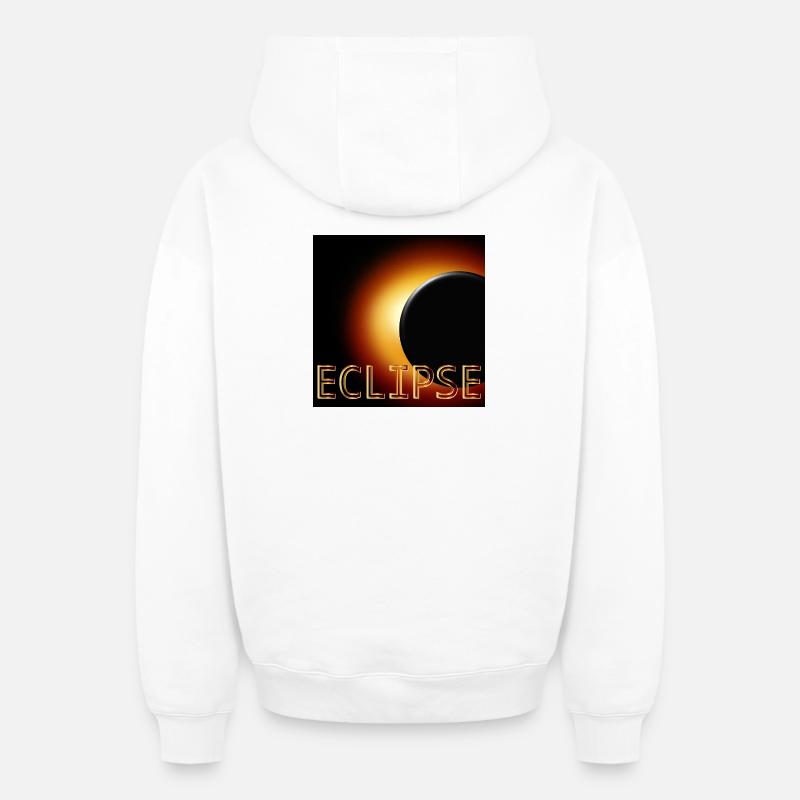 Total Solar Eclipse 2026 - Oversized Heavyweight Unisex Zip Hoodie - white