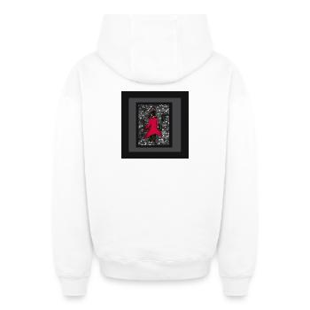 Anime_Roter Manteau - Sweat à capuche unisexe zippé oversize épais SPREAD - blanc - Dos - AI Model Male 178 light (178cm)