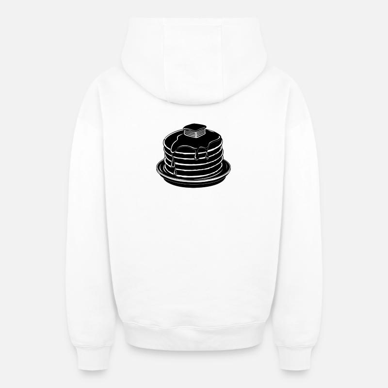 Pfannkuchen - Oversized Heavyweight Unisex Zip Hoodie - Weiß