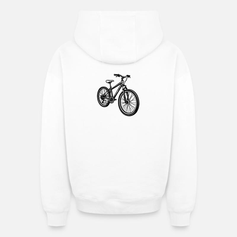 VTT - Sweat à capuche unisexe zippé oversize épais SPREAD - blanc
