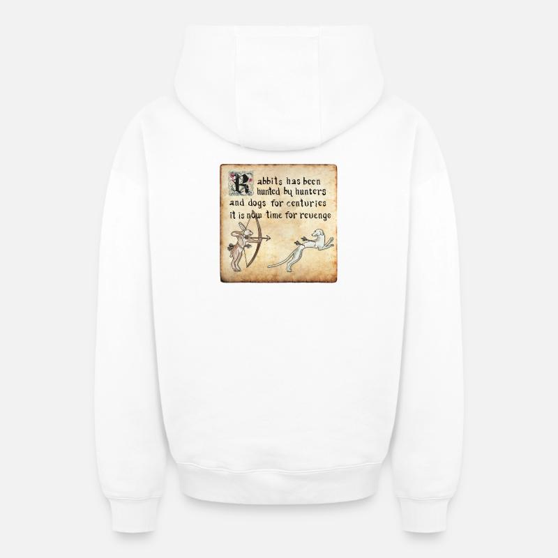 Execution - Oversized Heavyweight Unisex Zip Hoodie - white