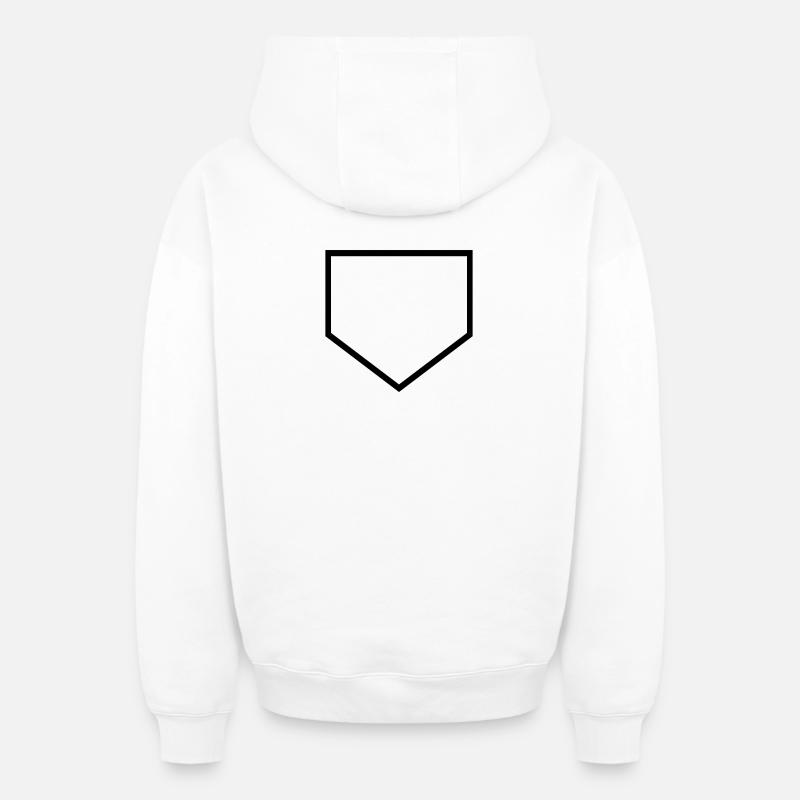 Marbre de baseball - Sweat à capuche unisexe zippé oversize épais SPREAD - blanc