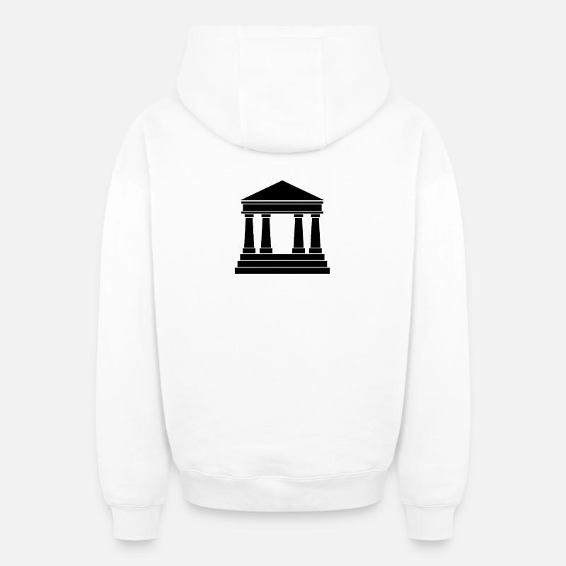 Cour - Sweat à capuche unisexe zippé oversize épais SPREAD - blanc